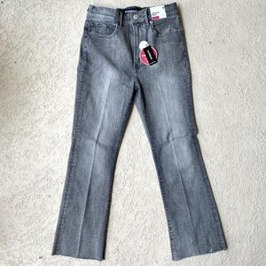 NWT Express High Waisted Cropped Flare Jeans